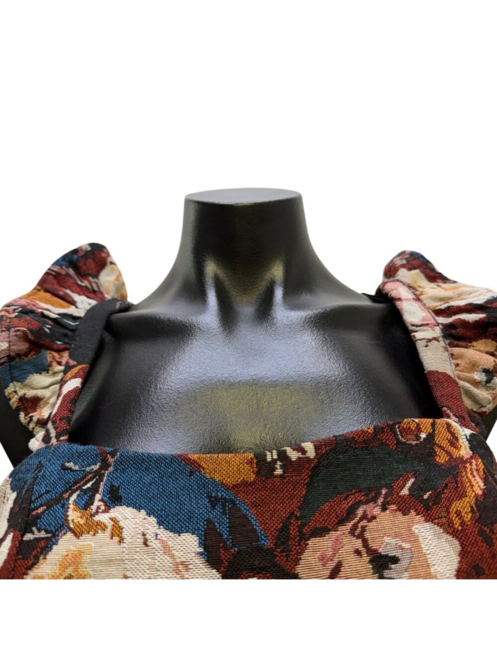 Lucky & Blessed Brown & Blue Horse Print Sleeveless Dress M - Picture 5 of 7